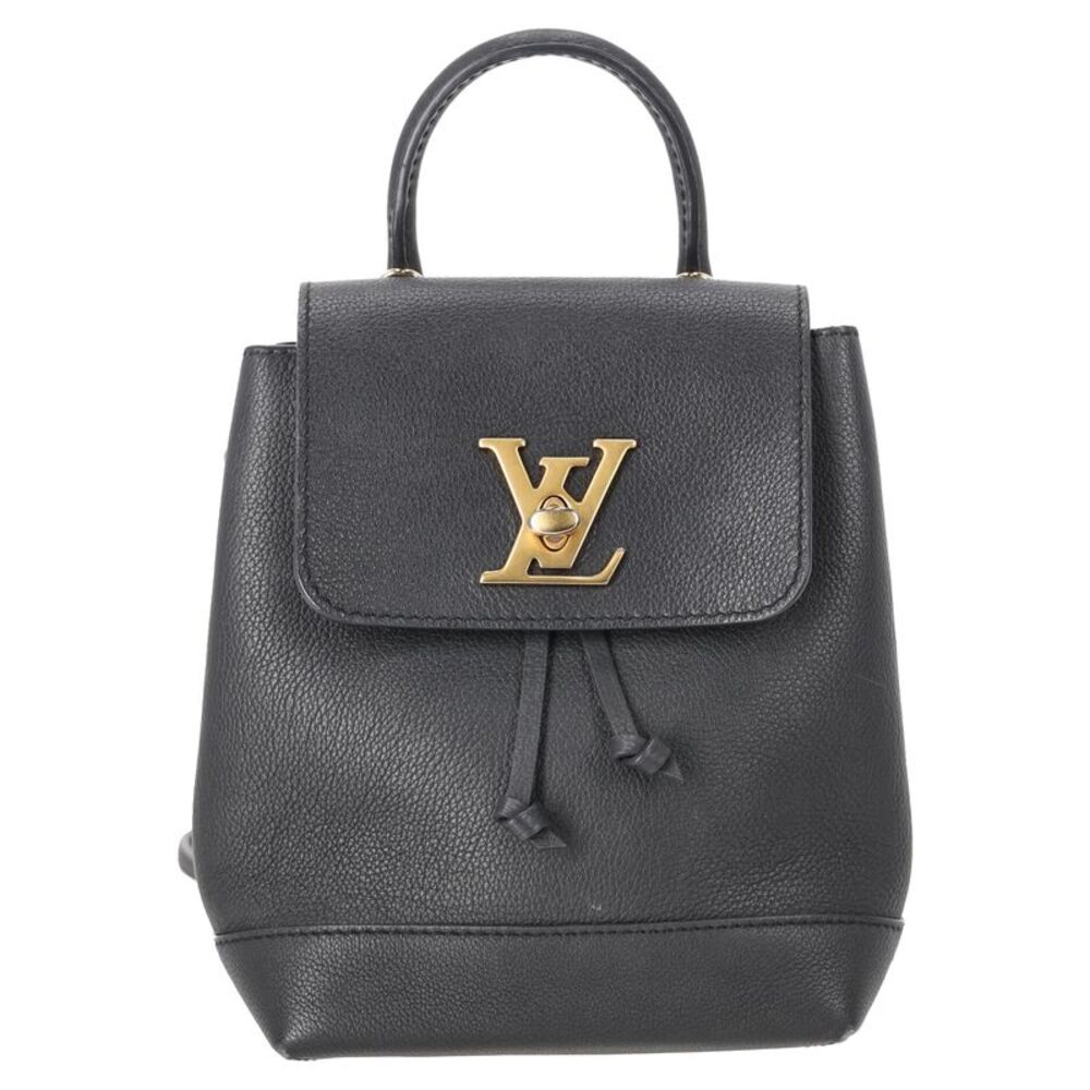 Louis Vuitton LV Mini Lockme Backpack in Black Leather